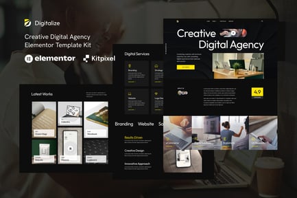 Preview: Digitalize - Creative Digital Agency & Portfolios Elementor Template Kit