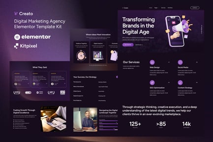 Preview: Creato - Digital Marketing Agency Elementor Template Kit