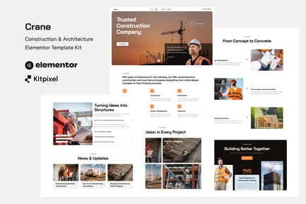 Preview: Crane - Construction & Architecture Elementor Template Kit