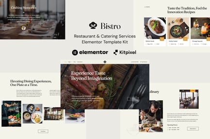 Preview: Bistro - Restaurant & Catering Services Elementor Template Kit