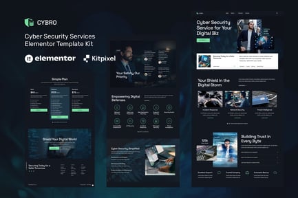 Preview: Cybro - Cyber Security Services Elementor Template Kit