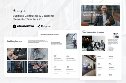 Preview: Analyst - Business Consulting & Coaching Elementor Template Kit