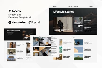 Preview: Local - Modern Blog & Magazine Elementor Template Kit