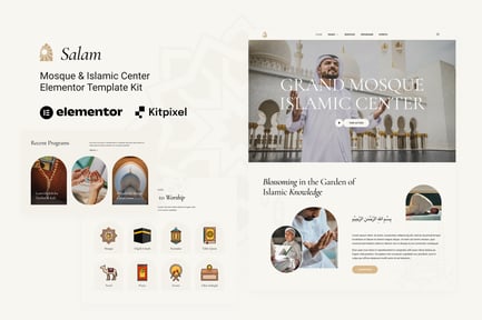 Preview: Salam - Mosque & Islamic Center Elementor Template Kit