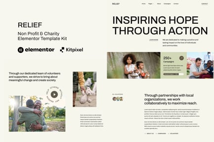 Preview: Relief - Non Profit & Charity Elementor Template Kit