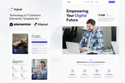 Preview: Hybrid - Technology & IT Solutions Elementor Template Kit