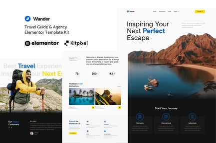 Preview: Wander - Travel Guide & Agency Elementor Template Kit