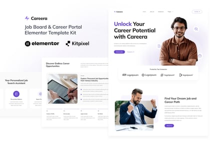 Preview: Careera - Job Board & Career Portal Elementor Template Kit