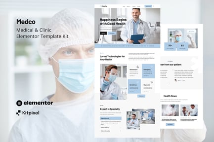 Preview: Medco - Medical Clinic & Hospital Elementor Template Kit