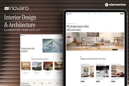 Preview: Novaro - Interior Design & Architecture Elementor Template Kit