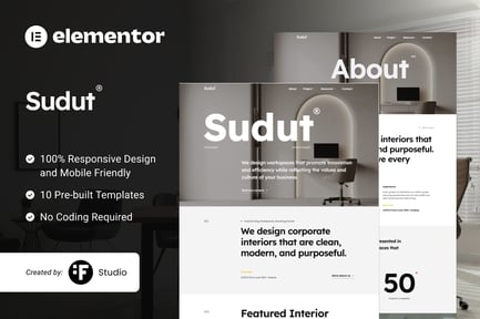 Preview: Sudut - Corporate Interior Design Elementor Kit