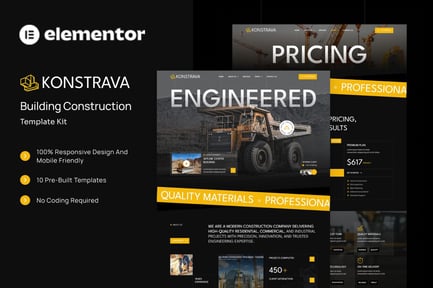 Preview: Konstrava - Building Construction Elementor Template Kit