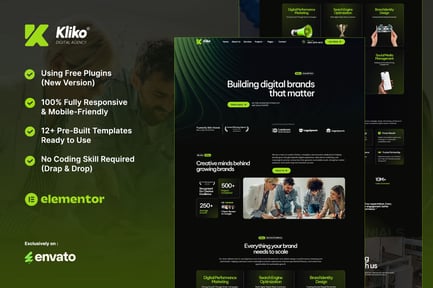 Preview: Kliko – Digital Agency Elementor Template Kit