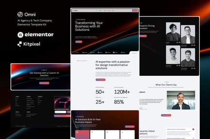 Preview: Omni - AI Agency & Tech Company Elementor Template Kit