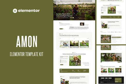 Preview: Amon - Nursery & Gardening Elementor Template Kit