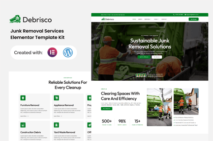 Preview: Debrisco - Junk Removal Services Elementor Template Kit