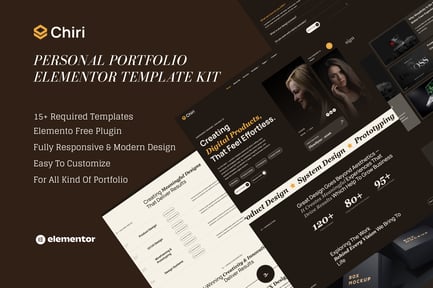 Preview: Chiri - Personal Portfolio Elementor Template Kit
