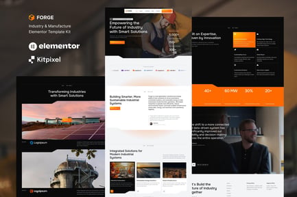 Preview: Forge - Industry & Manufacturing Elementor Template Kit