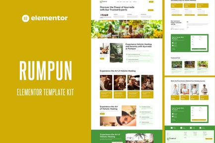 Preview: Rumpun - Ayurveda Treatment Elementor Pro Template Kit