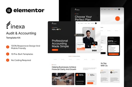 Preview: Finexa - Audit & Accounting Elementor Template Kit