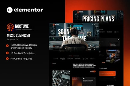 Preview: Noctune - Music Composer Elementor Template Kit