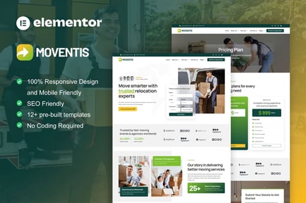 Preview: Moventis - Moving Company & Relocation Service Elementor Pro Template Kit