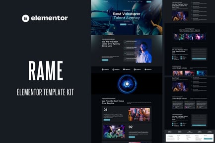Preview: Rame - Voice Over Services Elementor Pro Template Kit