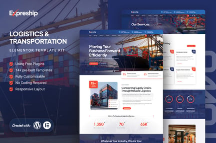 Preview: Expreship - Logistics & Transportation Elementor Template Kit