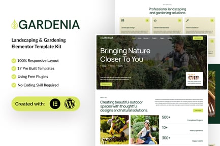 Preview: Gardenia - Landscaping & Gardening Elementor Template Kit