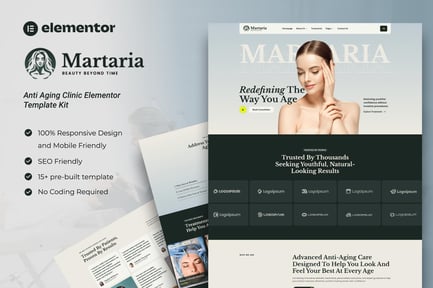 Preview: Martaria - Anti Aging Clinic Elementor Template Kit
