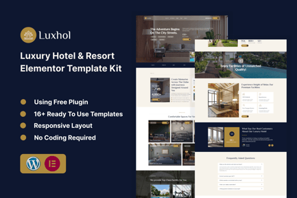 Preview: Luxhol - Luxury Resort & Hotel Booking Elementor Template Kit