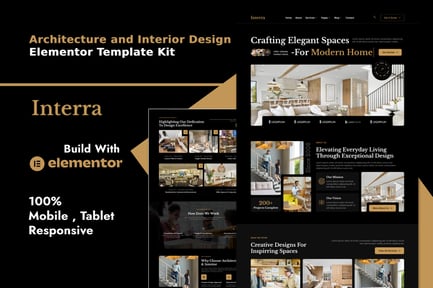 Preview: Interra - Architecture and Interior Design Elementor Template Kit