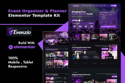 Preview: Evenzio - Event Organizer & Planner Elementor Template Kit