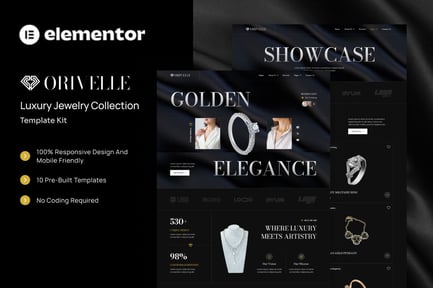 Preview: Orivelle - Luxury Jewelry Collection Elementor Template Kit