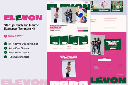 Preview: Elevon - Startup Coach & Mentor Elementor Template Kit