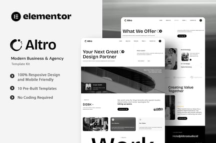 Preview: Altro - Modern Business & Agency Elementor Template Kit