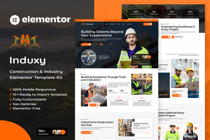 Preview: Induxy - Construction & Industry Elementor Template Kit