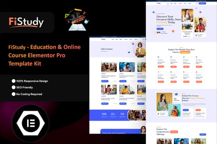 Preview: Fistudy - Education & Online Course Elementor Pro Template Kit