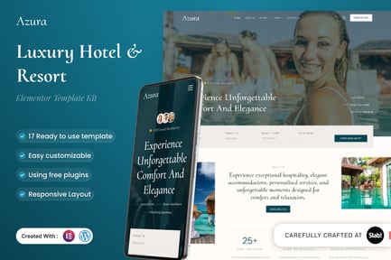 Preview: Azura - Luxury Hotel & Resort Elementor Template Kit