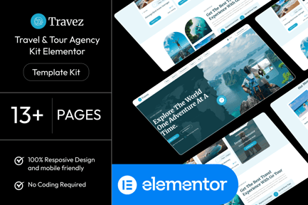 Preview: Travez - Travel & Tour Agency Elementor Template Kit