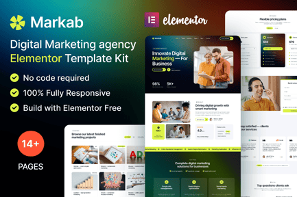 Preview: Markab — Digital Marketing Elementor Template Kit