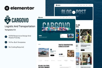Preview: Cargovo - Logistic and Transportation Elementor Template Kit