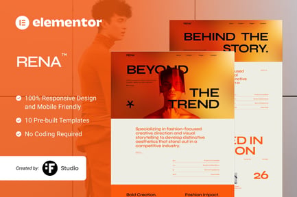 Preview: Rena - Fashion Stylish Portfolio Elementor Template Kit