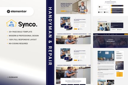 Preview: Synco - Handyman & Repair Elementor Template Kit