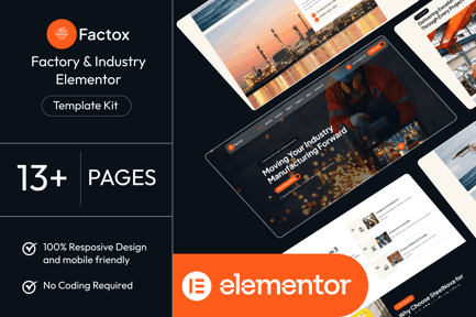 Preview: Factox - Factory & Industry Elementor Template Kit