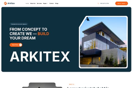 Preview: Arkitex - Architecture & Interior Elementor Template Kit