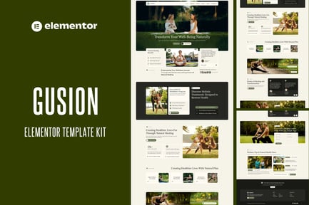 Preview: Gusion - Natural Healing & Holistic Therapy Elementor Template Kit