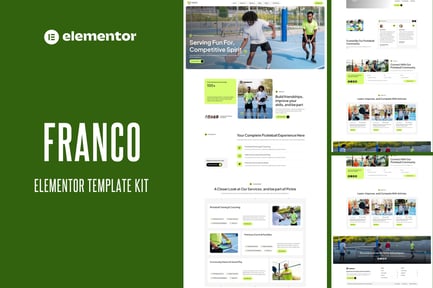 Preview: Franco - Pickleball Community & Play Elementor Template Kit