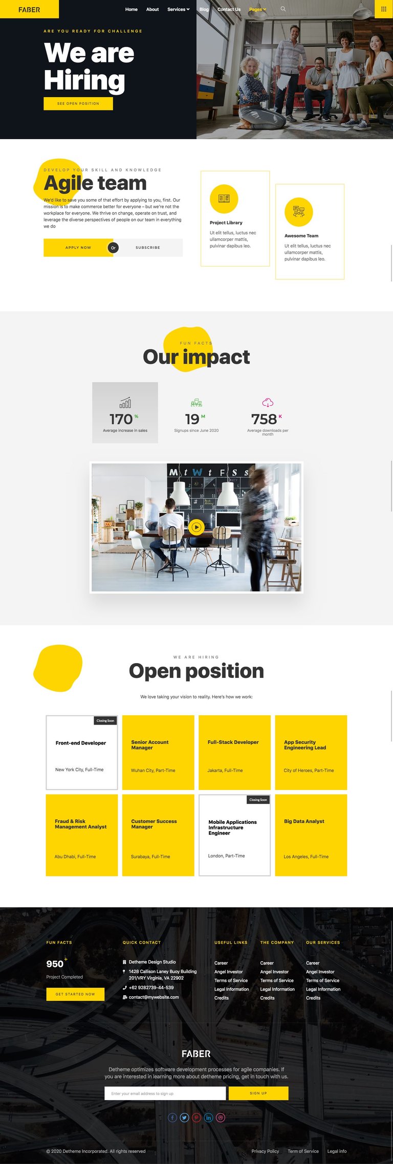 Faber - Template Kits For Tech Company