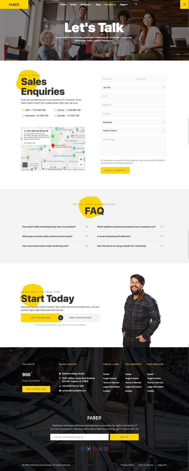 Faber - Template Kits For Tech Company